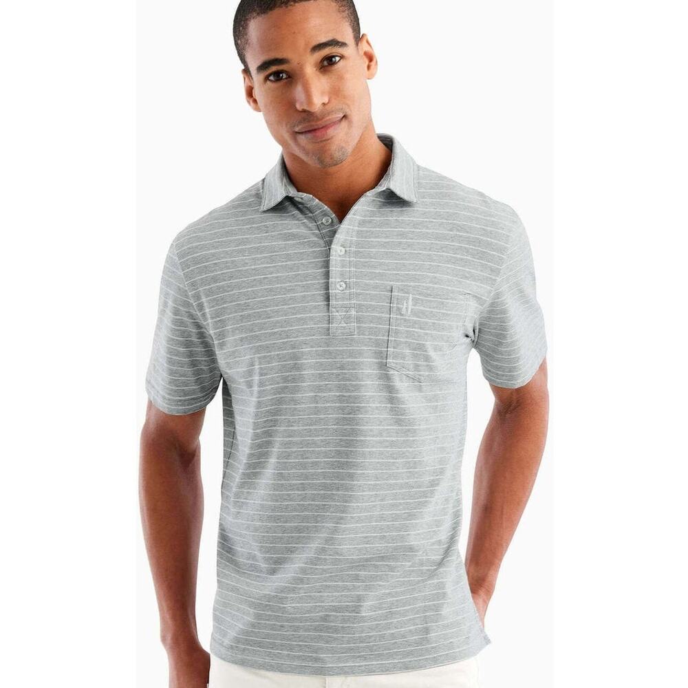 Johnnie-O Neese Polo Shirt Striped Preppy Golf Office Business Casual Office M